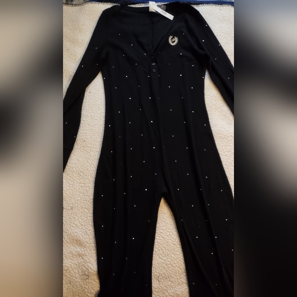 PINK Victoria's Secret Black Sparkly Jumpsuit